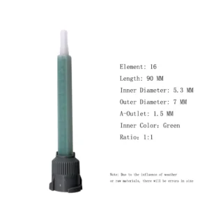 Square Epoxy Static Mixer 16 elements (1:1)